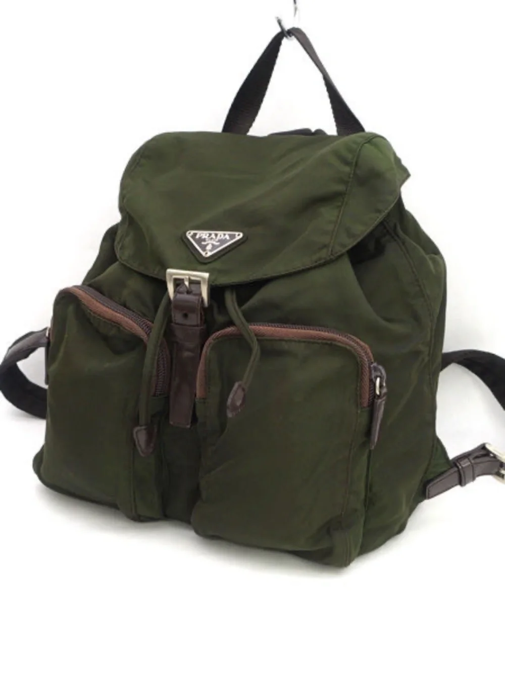 Vintage Prada Tessuto Nylon Backpack – Dark Green/Khaki